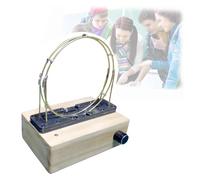 Acceleratore elettromagnetico, ciclotrone elettromagnetico scientifico, campo elettrico fatto in casa e bobina a sfera di ferro a induzione magnetica