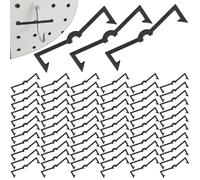 AccEncyc Serrature nere in plastica per pannelli forati con ganci per pannelli forati, organizer per pannelli forati standard da 1/4" e 1/8" (60 pezzi)