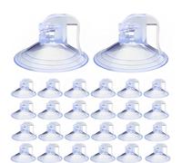 AccEncyc Ventose per parabrezza auto, 24 pezzi, ganci a ventosa per finestre, parabrezza, cucina, bagno (trasparente)