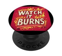 Accendi il fuoco con questo orologio It Burns PopSockets PopGrip Adesivo