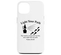 Accendi il tuo cammino Salmi 119:105 Versetto Bibbia Cristiana Fede Custodia per iPhone 13