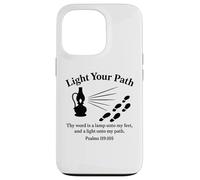 Accendi il tuo cammino Salmi 119:105 Versetto Bibbia Cristiana Fede Custodia per iPhone 13 Pro