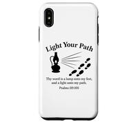 Accendi il tuo cammino Salmi 119:105 Versetto Bibbia Cristiana Fede Custodia per iPhone XS Max