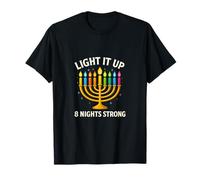 Accendi Le Luci Hanukkah 8 Notti Forti Maglietta