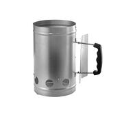 Ompagrill Ciminiera accendi carbonella D18 – Starter in acciaio alluminato 17x27 cm per barbecue