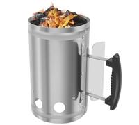 Accendifuoco a carbone, carbone, avviatore a carbone con manico Rapid Chimney Starter multifunzione per barbecue a carbonella, fumatori e camino, focolare