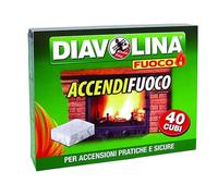 Accendifuoco Diavolina, Cubetti per Accensione Pratica e Sicura, Confezione da 40 Pezzi
