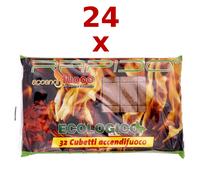 Rapido Accendifuoco Rapido 32 cubi Ecologico – Confezione 24 pezzi