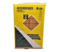 Accendifuoco Ecologico pz.32 C Line Cubetti Accendi Fuoco Per Camino Stufa Barbecue
