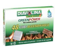 ACCENDIFUOCO GREENPOWER DIAVOLINA LINEA VERDE - CUBETTI 48- 24 pezzi
