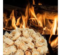 Accendifuoco in lana di legno e cera di paraffina 10 kg confezione da circa 750 pezzi per barbecue, camino, braciere e campeggio, inodore e versatile