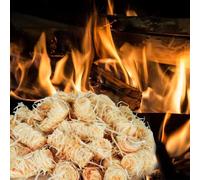 Accendifuoco in lana di legno e cera di paraffina, confezione da 5 kg, circa 375 pezzi, per barbecue, camino, braciere, campeggio, giardino, terrazza e uso esterno