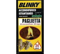 Accendifuoco istantaneo ecologico a base dI paglietta con paraffina, 24 pezzi, 360 gr