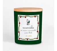 ACCENDILA CANDLE XMAS NATALE INDIMENTICABILE - Candela Profumata, Arancia e Cannella, Cera Naturale, Made in Italy, Bicchiere in Vetro Satinato, 200 grammi, Regalo di Natale