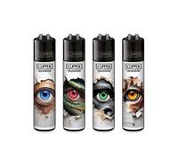 Accendini clipper large collezione completa Ffx Don't Look 4 pezzi ricaricabile