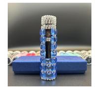 Accendini elettrici con strass Accendino USB ricaricabile, accendini al plasma a doppio archi antivento, sigaro fresco per ragazze e donne (Color : Sapphire)