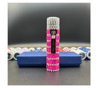 Accendini elettrici con strass Accendino USB ricaricabile, accendini al plasma a doppio archi antivento, sigaro fresco per ragazze e donne (Color : Rose red)