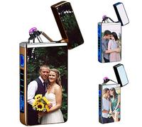 Accendini personalizzati con nome della foto Immagine incisa personalizzata Accendino elettrico USB Ricaricabile Regalo per la festa del papà, compleanno
