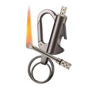 Accendini portachiavi, fiammiferi permanenti, multifunzionali, con apribottiglie, riutilizzabili, per attività all'aperto, campeggio e regali, 9 confezioni