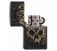 Zippo Skull-Black MatteSpring 2017 - Accendino cromato e argento, 5,8 x 3,8 x 2 cm