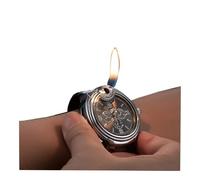 Accendino a butano in Metallo Accendino a Torcia Accendino Antivento Accendino a Candela Campeggio (Non Richiede Gas)(Black)