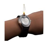 Accendino a butano in Metallo Accendino a Torcia Accendino Antivento Accendino a Candela Campeggio (Non Richiede Gas)(White)