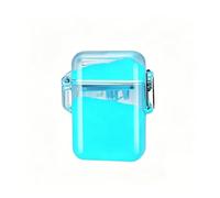 Accendino a butano trasparente e multifunzionale, dotato di blocco di sicurezza e fiamma regolabile. Ideale per viaggi e campeggio. Un regalo perfetto anche per gli uomini.(Blue2)