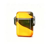 Accendino a butano trasparente e multifunzionale, dotato di blocco di sicurezza e fiamma regolabile. Ideale per viaggi e campeggio. Un regalo perfetto anche per gli uomini.(Yellow1)
