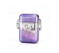 Accendino a butano trasparente e multifunzionale, dotato di blocco di sicurezza e fiamma regolabile. Ideale per viaggi e campeggio. Un regalo perfetto anche per gli uomini.(Purple)
