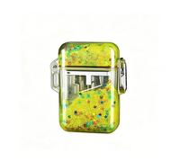 Accendino a butano trasparente e multifunzionale, dotato di blocco di sicurezza e fiamma regolabile. Ideale per viaggi e campeggio. Un regalo perfetto anche per gli uomini.(Yellow2)