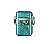 Accendino a butano trasparente e multifunzionale, dotato di blocco di sicurezza e fiamma regolabile. Ideale per viaggi e campeggio. Un regalo perfetto anche per gli uomini.(Green)