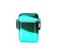 Accendino a butano trasparente e multifunzionale, dotato di blocco di sicurezza e fiamma regolabile. Ideale per viaggi e campeggio. Un regalo perfetto anche per gli uomini.(Blue3)