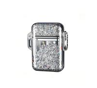 Accendino a butano trasparente e multifunzionale, dotato di blocco di sicurezza e fiamma regolabile. Ideale per viaggi e campeggio. Un regalo perfetto anche per gli uomini.(Silver)