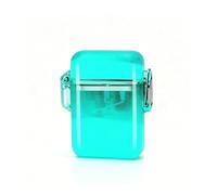 Accendino a butano trasparente e multifunzionale, dotato di blocco di sicurezza e fiamma regolabile. Ideale per viaggi e campeggio. Un regalo perfetto anche per gli uomini.(Blue)