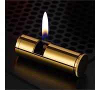 Accendino a cherosene, antivento, portatile, in ottone, per collezione e regali, design push-to-Ignite, ideale per candele e uso esterno