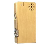 Accendino a cherosene in rame puro Accendino da trincea vintage, 2 in 1 Fiammifero permanente Accendino a cherosene con ruota in pietra focaia in stile antico