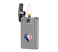 Accendino a cherosene intelligente, quattro modalità di accensione, accendino a fiamma morbida attivato vocalmente, accendino antivento, serbatoio del carburante trasparente, adatto for uomini e donne