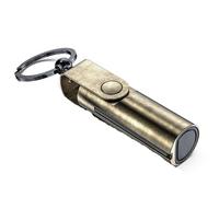 Accendino a cherosene Metal Forever Match, accenditore con portachiavi, combustibile ricaricabile, fiamma libera, fiamma morbida, portatile e può essere portato ovunque (cherosene non incluso)(Brass)