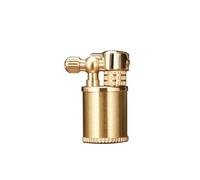 Accendino a cherosene vintage, accendino a ruota retrò, 3 misure di fiamma morbida in ottone riutilizzabile adatto for candele da viaggio, escursioni all'aperto(Gold1)