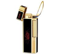 Accendino a Fiamma Morbida, Accendino a Fiamma Regolabile, Accendino a Gas Butano Ricaricabile, Sostituibile, Accendino for Sigaretta/Candela in Metallo [Senza Gas] (Color : A)