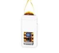 Accendino a induzione intelligente in metallo, a butano, fiamma libera di grandi dimensioni, 4 modalità di accensione, finestra di ventilazione visibile, adatto for campeggio/regali(White)