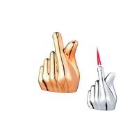 Accendino a Torcia Antivento, con Fiamma Regolabile, butano, Gonfiabile, Compatto e Portatile, Adatto for Accendere Candele.(Gold)