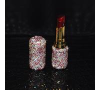 Accendino a torcia con intarsio a forma di rossetto e strass, accendino a gas portatile a butano, classico, regolabile, fiamma morbida, adatto for candele, sigari e accendini da esterno, regalo for do
