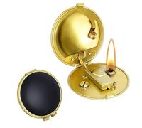 Accendino antico a cherosene portatile, antivento, accensione automatica a fiamma morbida, ricaricabile, ottimo regalo for uomini, padri e mariti.(Black)