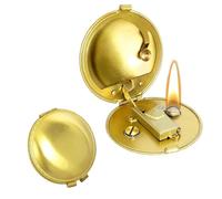 Accendino antico a cherosene portatile, antivento, accensione automatica a fiamma morbida, ricaricabile, ottimo regalo for uomini, padri e mariti.(Gold)