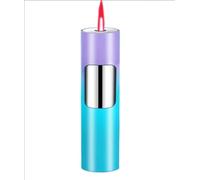 Accendino antivento a butano, accendini ricaricabili, fiamma regolabile, leggero e portatile, for camino, candele, campeggio, griglia(Purple)