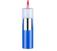 Accendino antivento a butano, accendini ricaricabili, fiamma regolabile, leggero e portatile, for camino, candele, campeggio, griglia(Blue2)