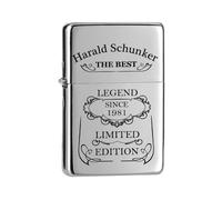 Accendino Antivento Benzina Con Personalizzato Incisione - Regalo Esterno