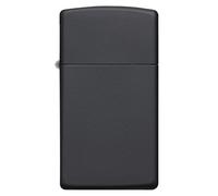 Accendino Antivento Collezionabile Zippo 1618 Slim Black Matte Uomo Nero