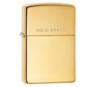 Accendino Antivento Collezionabile Zippo 204 Solid Brass Uomo Oro